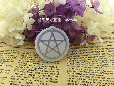 DIY szilikon forma Pentagram Hexagram forma UV gyanta formák Kézműves ékszer kiegészítők