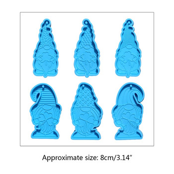 6 τμχ/Σετ Ιρλανδική κούκλα χωρίς πρόσωπο Εποξειδική ρητίνη Καλούπια DIY Gnome Pandant Μπρελόκ Καλούπι σιλικόνης Χειροποίητο Εργαλείο κατασκευής κοσμημάτων Crafts