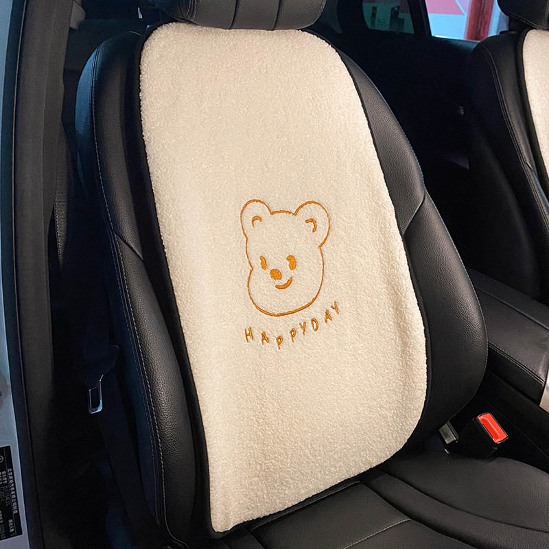 2022 New Arrival Winter plüss Four Seasons Ins Cute Bear Báránygyapjú üléshuzat Háromrészes autósülés párna univerzális