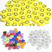 6*10mm50/100/200buc articole en-gros pentru afaceri pandora charms margele pentru fabricarea de bijuterii margele de sticla Smiling face bead DIY