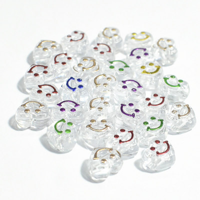6*10mm50/100/200buc articole en-gros pentru afaceri pandora charms margele pentru fabricarea de bijuterii margele de sticla Smiling face bead DIY