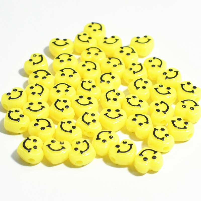 6*10mm50/100/200buc articole en-gros pentru afaceri pandora charms margele pentru fabricarea de bijuterii margele de sticla Smiling face bead DIY