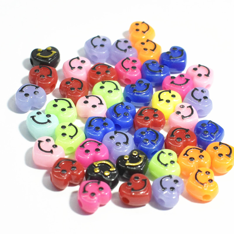 6*10mm50/100/200buc articole en-gros pentru afaceri pandora charms margele pentru fabricarea de bijuterii margele de sticla Smiling face bead DIY