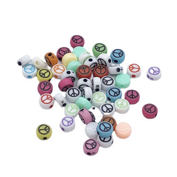 DIY7mm100/200/500pcs Smiling face bead γράμματα χάντρες χάντρες κρυστάλλινες χάντρες خرز evil eye charms for βραχιόλια χονδρική πώληση κοσμημάτων