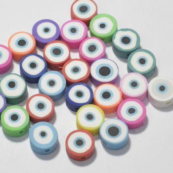 10 χιλιοστά 30/50/100 τμχ/παρτίδα Smiley Face Beads Polymer Clay Beads Loose Spacer Beads for Jewelry Making DIY Bocelet αξεσουάρ