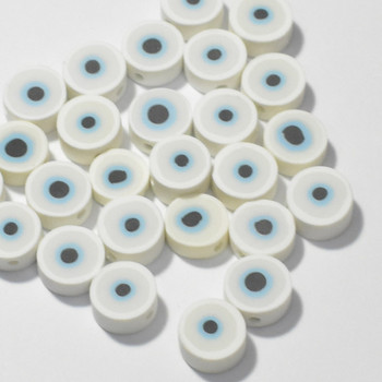 10 χιλιοστά 30/50/100 τμχ/παρτίδα Smiley Face Beads Polymer Clay Beads Loose Spacer Beads for Jewelry Making DIY Bocelet αξεσουάρ