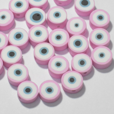 10mm30/50/100db/tétel Smiley Face gyöngyök polimer agyag gyöngyök laza távtartó gyöngyök ékszerkészítéshez barkácsolás karkötő kiegészítők