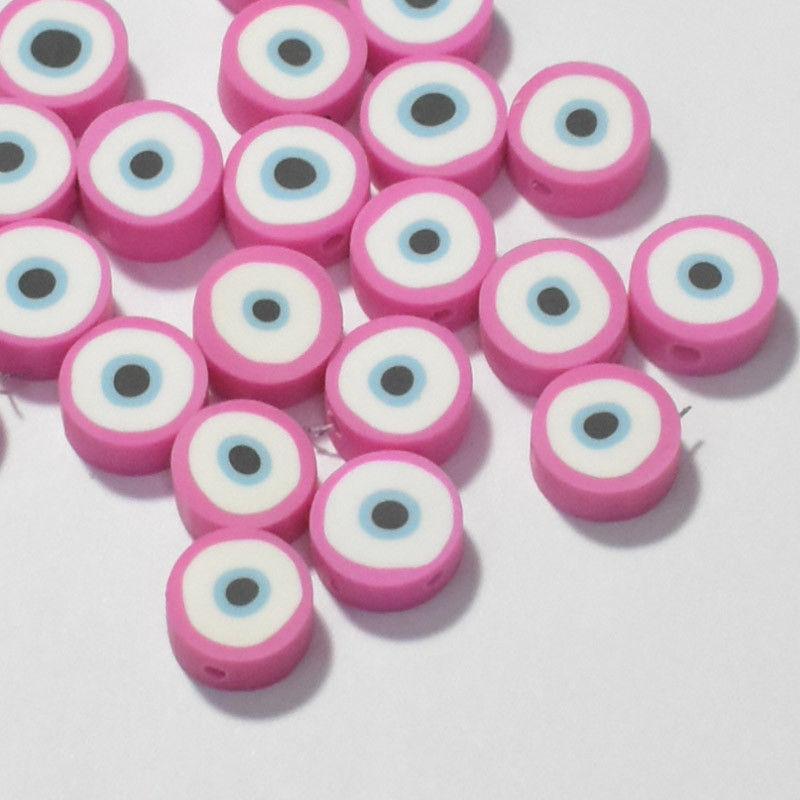 10mm30/50/100db/tétel Smiley Face gyöngyök polimer agyag gyöngyök laza távtartó gyöngyök ékszerkészítéshez barkácsolás karkötő kiegészítők