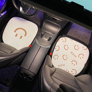 Γελοιογραφία Μαξιλάρι πλάτης αυτοκινήτου Χαριτωμένο χαμόγελο βελούδινο χειμερινό φθινοπωρινό άνετο στολίδι μαξιλαριού καθίσματος αυτοκινήτου
