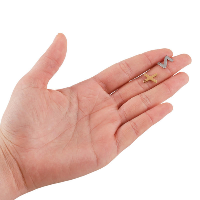 30db 11,5x9,5 mm A-tól Z-ig 26 betűs arany színű rozsdamentes acél medálok nyaklánc fülbevalóhoz barkács ékszerkészítési kiegészítők