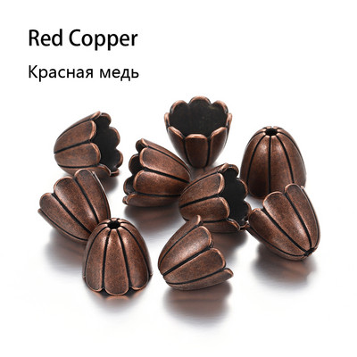 2db/tétel Antik bronz üreges virágos gyöngyvégsapkák ezüst arany távtartó különálló gyöngysapka barkács ékszerekhez, keresési kiegészítőkhöz