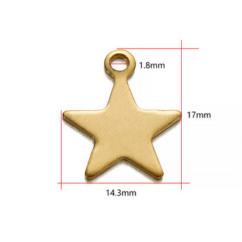 20-50 τμχ από ανοξείδωτο ατσάλι Small Moon Star μενταγιόν Flat Charms για κατασκευή κοσμημάτων DIY Σκουλαρίκι Κρεμασμένο κολιέ Βραχιόλι Τέλος Ουρά