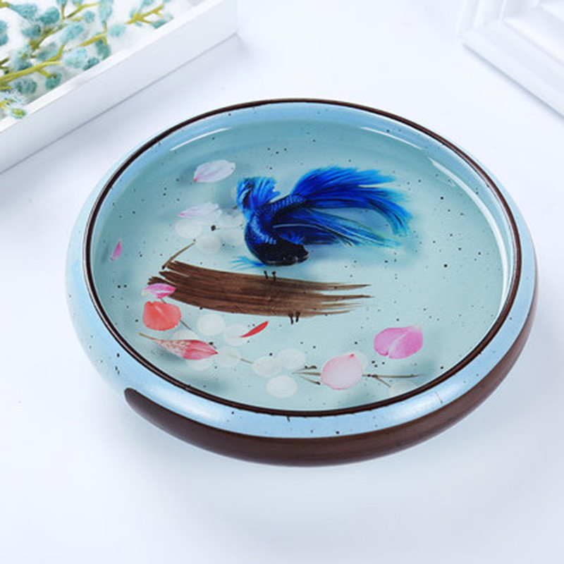 5 lapos kék aranyhal UV gyanta matricák kitöltés Dekoratív matrica illik szilikon formákhoz barkácsolás mikro Táj scrapbooking matricákAjándék