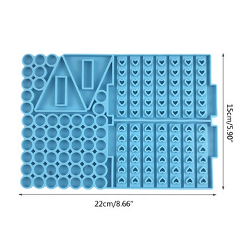 Love Heart Four Chess Battle Състезателна игра Играчки Мухъл от епоксидна смола Направи си сам занаяти Силиконова форма Мухъл за отливане на бижута