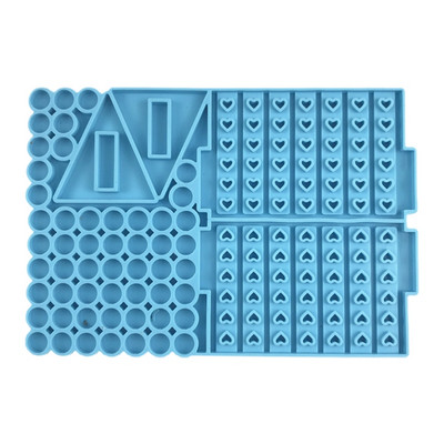 Love Heart Four Chess Battle Състезателна игра Играчки Мухъл от епоксидна смола Направи си сам занаяти Силиконова форма Мухъл за отливане на бижута