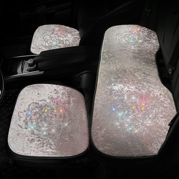 Μαξιλάρι καθίσματος αυτοκινήτου Goddess, βελούδινο, μικρό τριών τεμαχίων Camellia Hot Drilling Creative στολίδι για κάλυμμα μαξιλαριού καθίσματος αυτοκινήτου