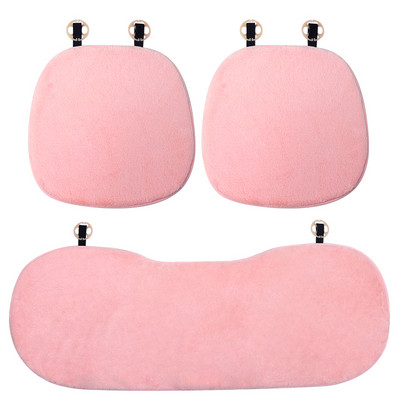 Novi automobilski grijaći jastuk Zimski plišani modni ružičasti topli jastuk za autosjedalicu Dodaci za unutrašnjost automobila