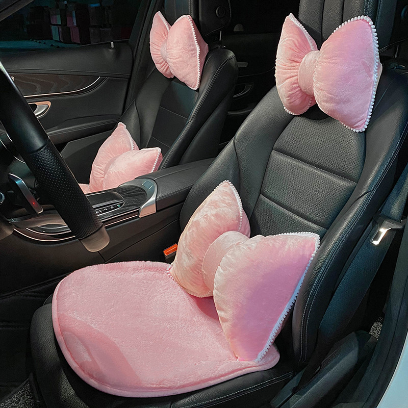 Novi automobilski grijaći jastuk Zimski plišani modni ružičasti topli jastuk za autosjedalicu Dodaci za unutrašnjost automobila