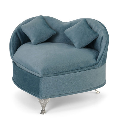 Slatka sofa u obliku putne kutije za nakit Organizator kutija za nakit za žene Djevojke Ogrlica Prsten Naušnica