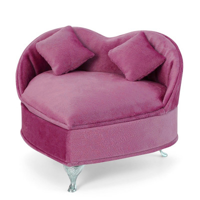 Slatka sofa u obliku putne kutije za nakit Organizator kutija za nakit za žene Djevojke Ogrlica Prsten Naušnica
