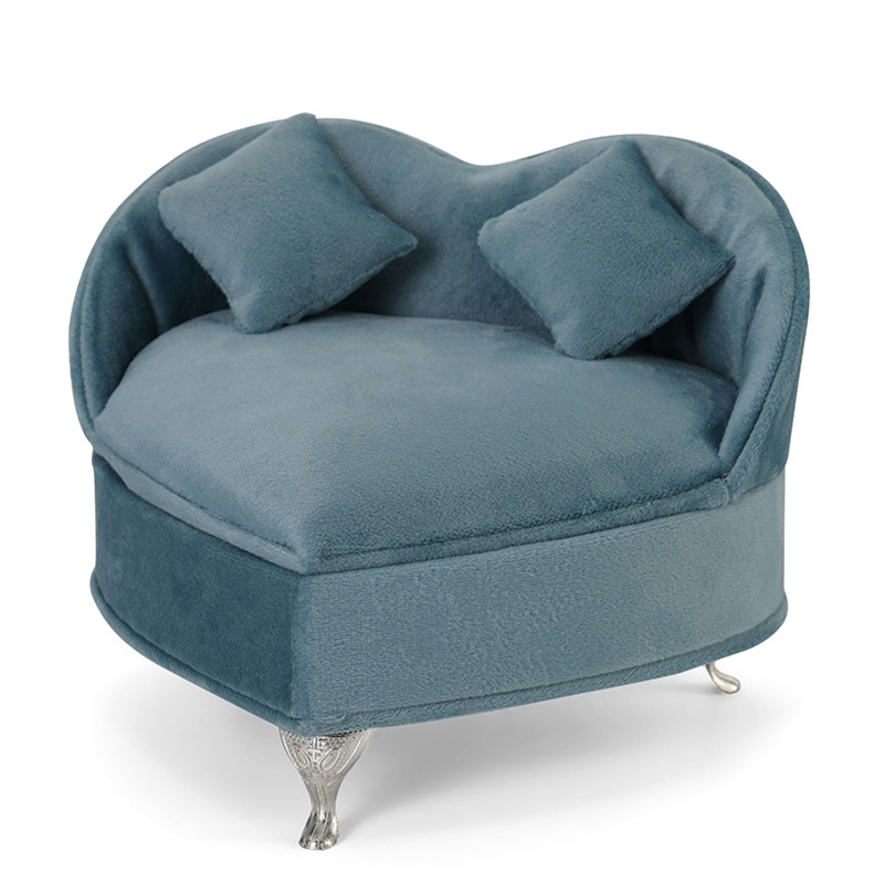 Slatka sofa u obliku putne kutije za nakit Organizator kutija za nakit za žene Djevojke Ogrlica Prsten Naušnica