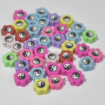 10 χιλιοστά 30/50/100 τμχ/παρτίδα Smiley Face Beads Polymer Clay Beads Loose Spacer Beads for Jewelry Making DIY Bocelet αξεσουάρ