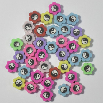 10 χιλιοστά 30/50/100 τμχ/παρτίδα Smiley Face Beads Polymer Clay Beads Loose Spacer Beads for Jewelry Making DIY Bocelet αξεσουάρ