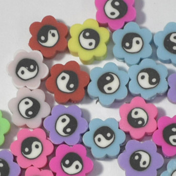 10 χιλιοστά 30/50/100 τμχ/παρτίδα Smiley Face Beads Polymer Clay Beads Loose Spacer Beads for Jewelry Making DIY Bocelet αξεσουάρ