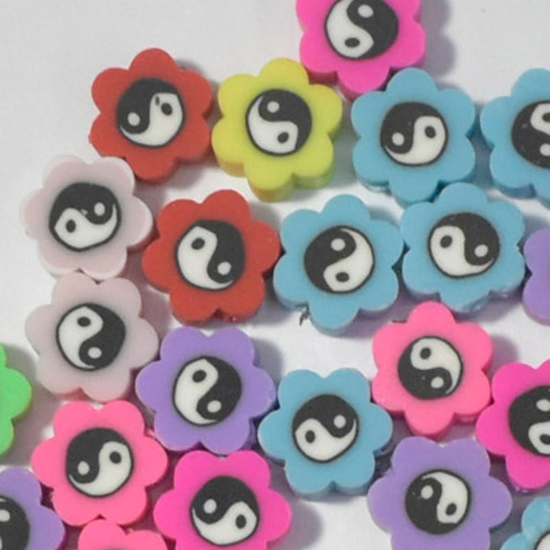 10mm30/50/100db/tétel Smiley Face gyöngyök polimer agyag gyöngyök laza távtartó gyöngyök ékszerkészítéshez barkácsolás karkötő kiegészítők