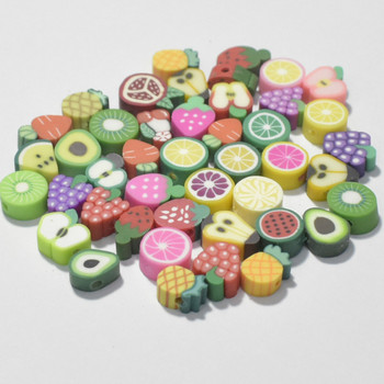 10 χιλιοστά 30/50/100 τμχ/παρτίδα Smiley Face Beads Polymer Clay Beads Loose Spacer Beads for Jewelry Making DIY Bocelet αξεσουάρ