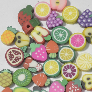 10 χιλιοστά 30/50/100 τμχ/παρτίδα Smiley Face Beads Polymer Clay Beads Loose Spacer Beads for Jewelry Making DIY Bocelet αξεσουάρ