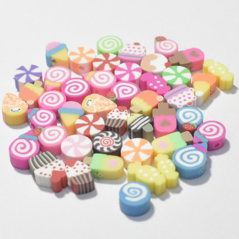 10mm30/50/100 buc/lot margele cu fața zâmbitoare margele din argilă polimerică margele distanțatoare libere pentru fabricarea de bijuterii accesorii pentru brățari DIY