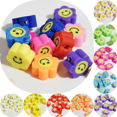 DIY10mm30/50/100pcs Mix Fruit Clay Beads Polymer Clay Lemon Grape Μήλο Strawberry Spacer Beads For Making Βραχιόλι κολιέ