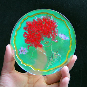 Flower Fairy Beauty Coaster Epoxy Resin Mold Ακανόνιστο Κύπελλο Ματ Διακόσμηση σπιτιού Καλούπι σιλικόνης DIY Craft Casting Tools