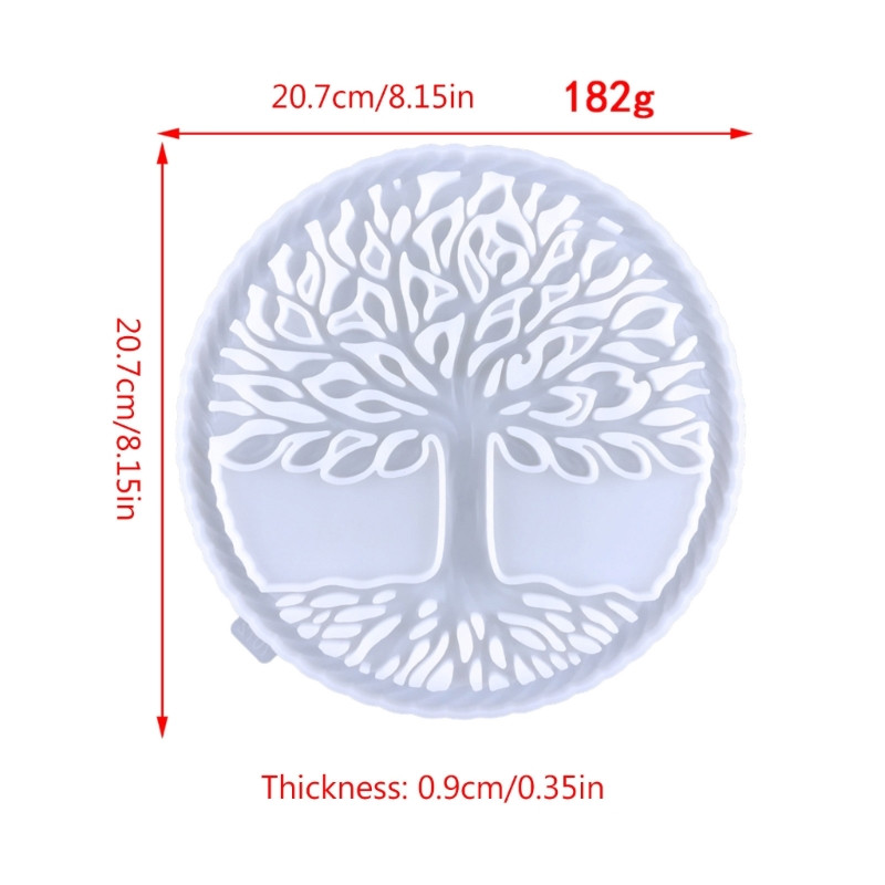 Life Tree szilikon formagyanta epoxi forma falra szerelhető akasztós dekoráció könyvrendező asztalkiegészítők öntés készítés