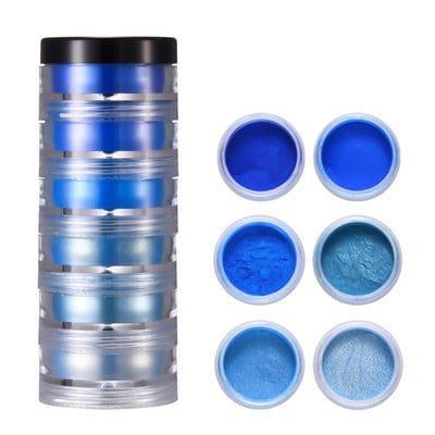 Неонов фосфорен пигмент Комплект прах Перлена слюда на прах Флуоресцентен блясък за нокти Епоксидна смола Багрило Перлен пигмент DIY Jewelry Craf