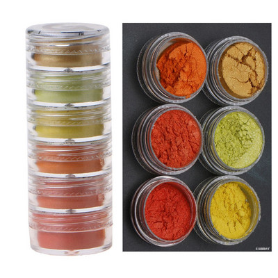 Неонов фосфорен пигмент Комплект прах Перлена слюда на прах Флуоресцентен блясък за нокти Епоксидна смола Багрило Перлен пигмент DIY Jewelry Craf