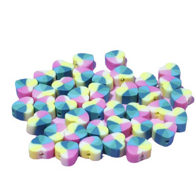 30/50/100 vnt 10 mm geltoni šypsenėlių karoliukai polimeriniai moliniai karoliukai laisvi tarpiniai karoliukai papuošalams gaminti „pasidaryk pats“ apyrankių priedai