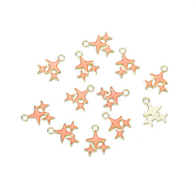 10 db Zománc színes Virág Sakura Charms Medálok Fém Nyaklánc Karkötő Fülbevaló Barkácsolás Ékszerkészítés Kellékek Kiegészítők