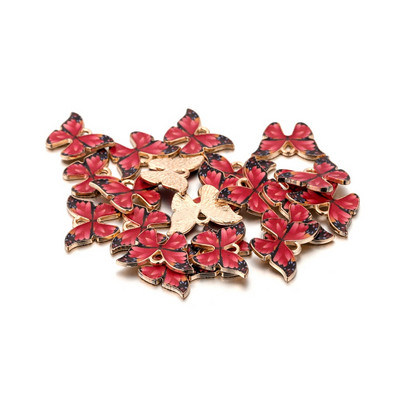 10 бр. Цветни емайлирани пеперуди Талисмани Висулки Направи си сам Колие Гривна Обеци Талисмани Животни Висулка Аксесоари за маркиране на бижута