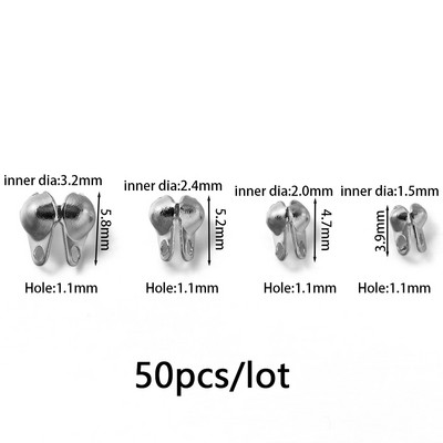 50/100db rozsdamentes acél kapcsok horgok nyaklánchoz karkötő arany színű végpréselések gyöngyök csatlakozók lelet ékszer kellékek
