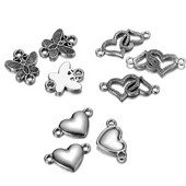 5-10db Charms Lovely Butterfly Heart Charm Antik ezüst színű medálok barkácsolás, kézzel készített tibeti ékszerek keresése
