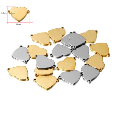 10 komada od nehrđajućeg čelika mala srca narukvica konektori privjesci DIY nakit nalazi 2 rupe narukvica ogrlice komponente pribor