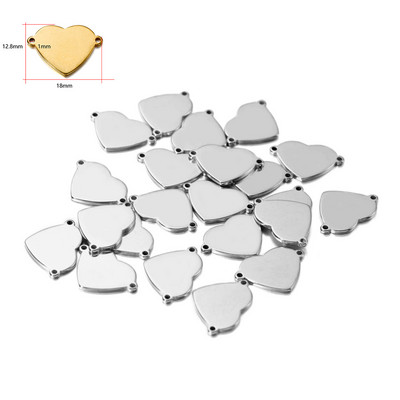 10 komada od nehrđajućeg čelika mala srca narukvica konektori privjesci DIY nakit nalazi 2 rupe narukvica ogrlice komponente pribor