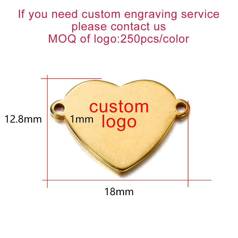 10 komada od nehrđajućeg čelika mala srca narukvica konektori privjesci DIY nakit nalazi 2 rupe narukvica ogrlice komponente pribor