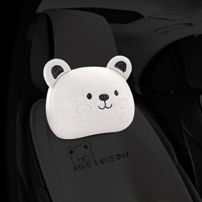 2022 Bijeli Four Seasons Univerzalni pamuk laneni medvjed, ženski modni protuklizni zaštitni jastuk za autosjedalicu Slatki