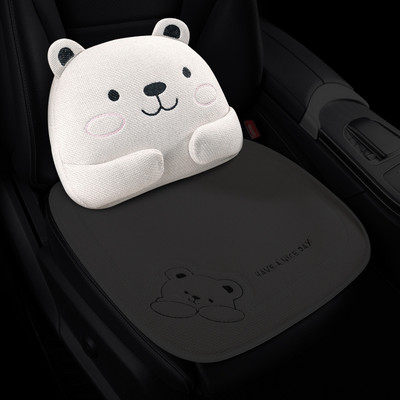 2022 Bijeli Four Seasons Univerzalni pamuk laneni medvjed, ženski modni protuklizni zaštitni jastuk za autosjedalicu Slatki