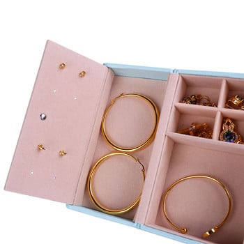 Collare Θήκη αποθήκευσης κοσμημάτων Organizer Box Travel Δερμάτινη θήκη αποθήκευσης Γυναικεία διακόσμηση Κουτί δώρου γάμου OB006