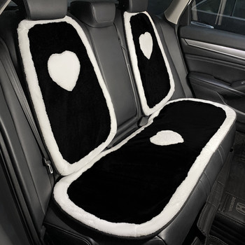 Νέο Four Seasons Universal βελούδινο καρτούν Μαύρο Λευκό Love Ins Fashion Protecitve Χειμερινό Ζεστό κάλυμμα μαξιλαριού καθίσματος αυτοκινήτου