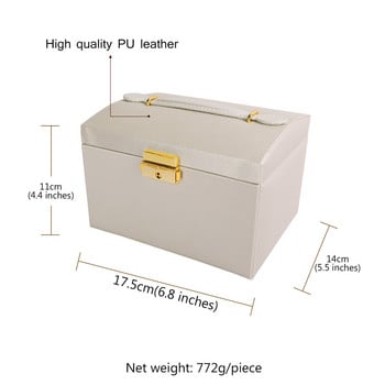 Collare Boxes and Packaging PU Δερμάτινη θήκη μακιγιάζ αποθήκευσης Jewelry Organizer Κουτιά δοχείων Καλλυντική θήκη OB005